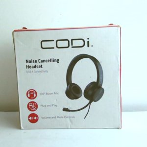 سماعة رأس CODi بسلك USB مع ميكروفون مانع للضجيج